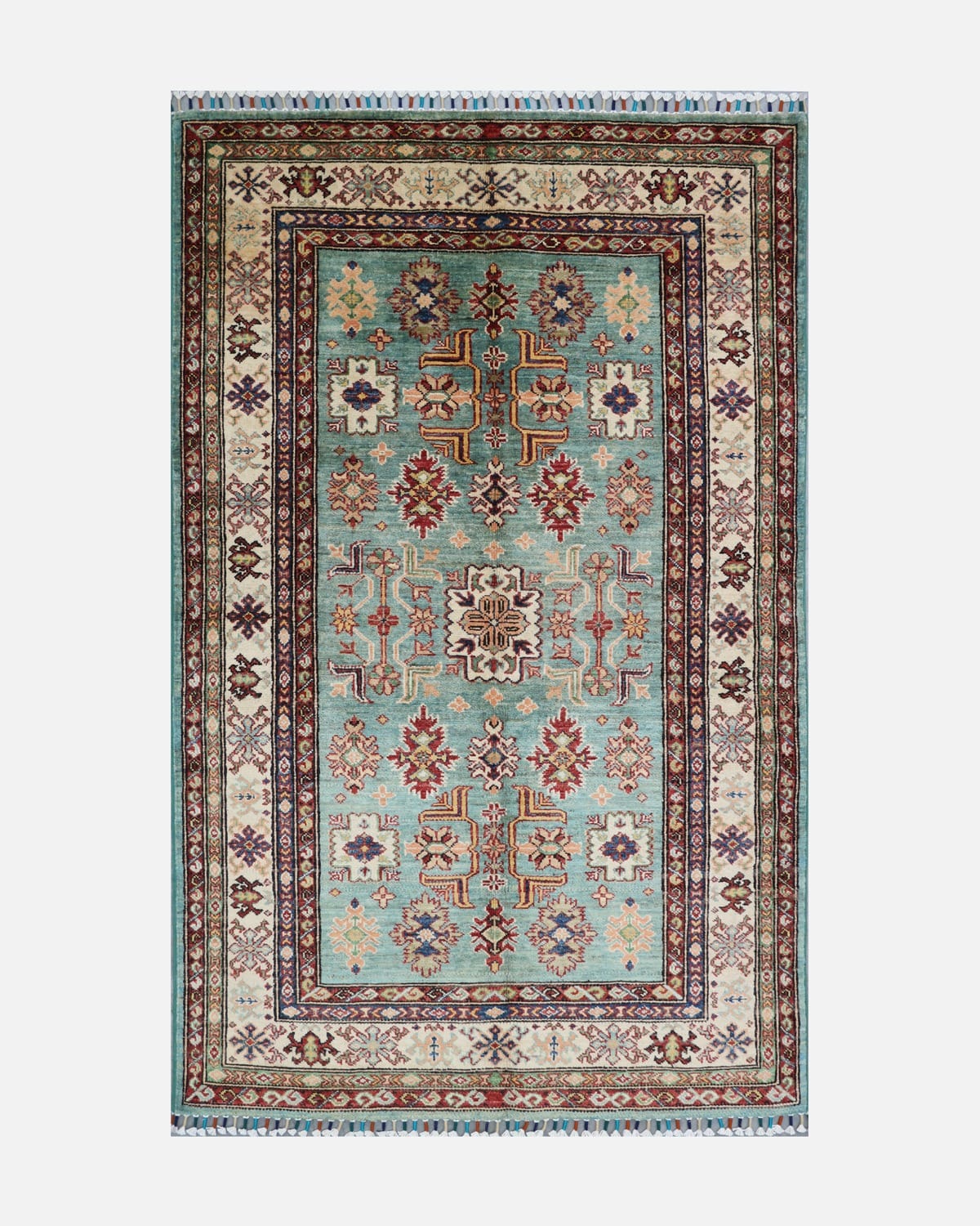 Afghan Handmade Wool Rug Traditional Floral Design, Living Room/Bedroom Carpet
