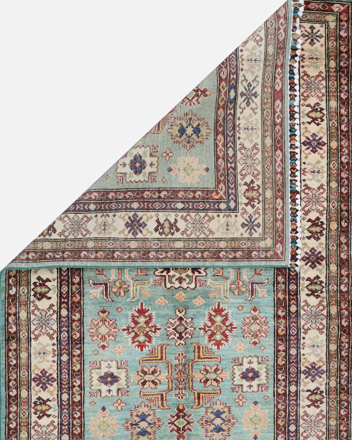 Afghan Handmade Wool Rug Traditional Floral Design, Living Room/Bedroom Carpet