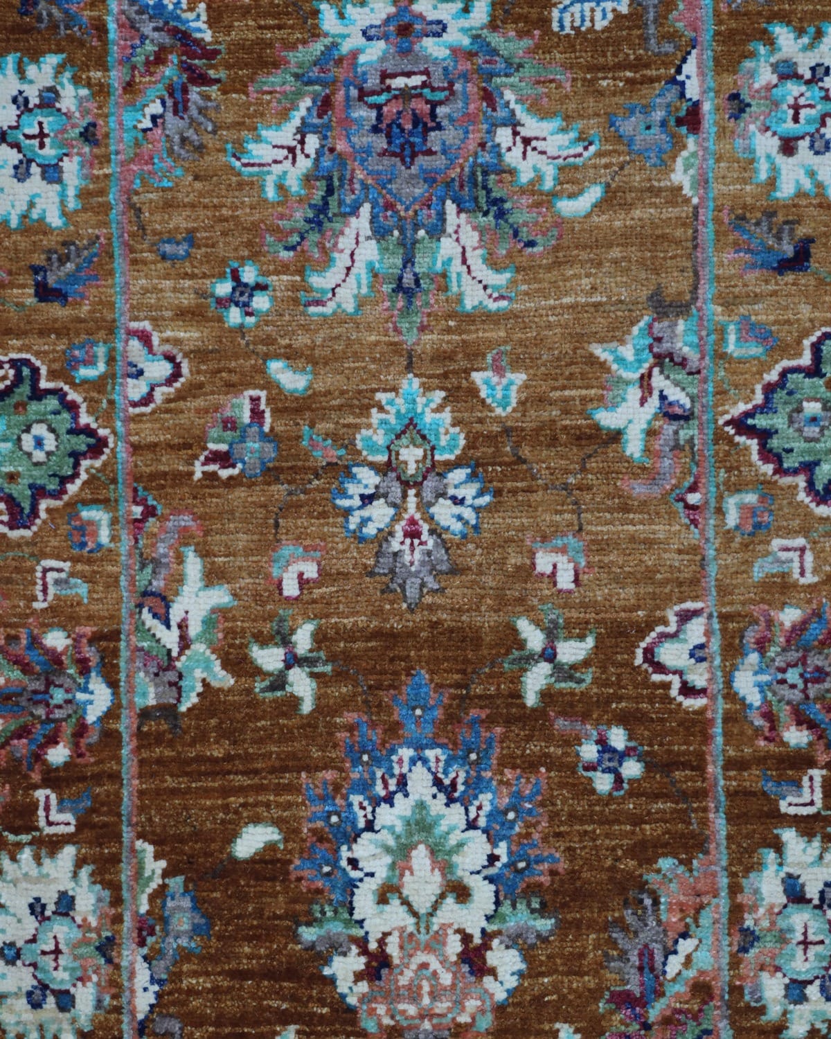 Handmade Wool Ziegler Rug, 1.96x2.95 ft (60x90 cm), Floral Design