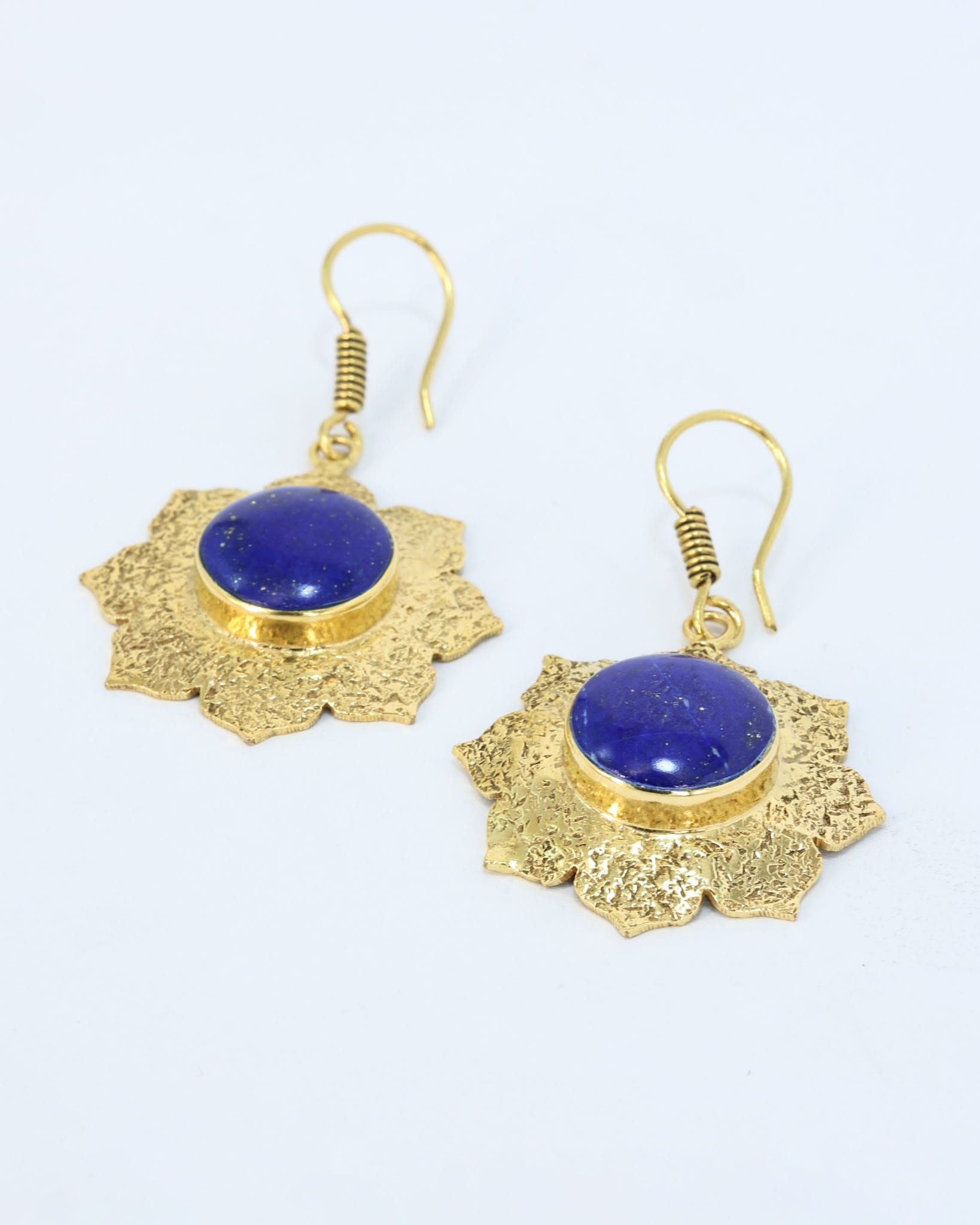 Lapis Lazuli Gold Earrings