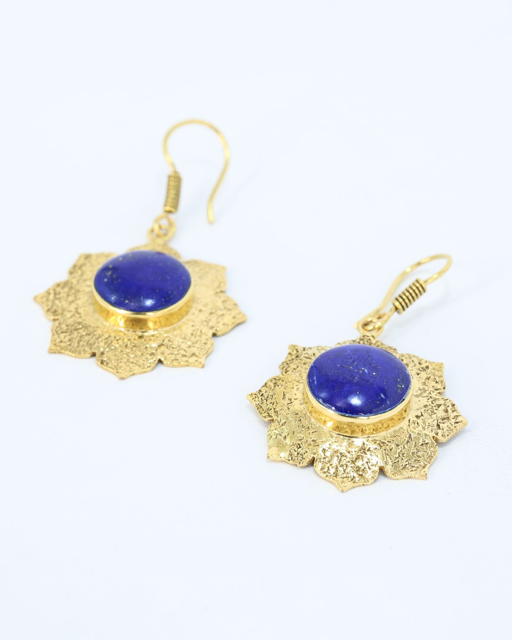 Lapis Lazuli Gold Earrings