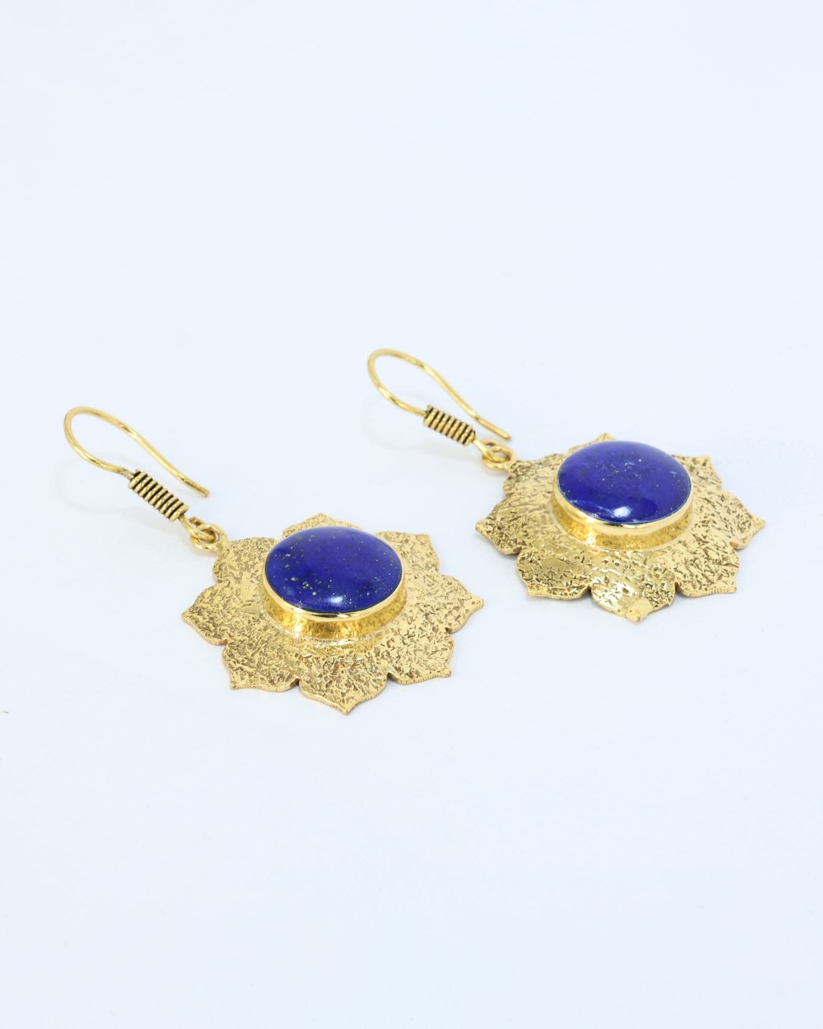 Lapis Lazuli Gold Earrings