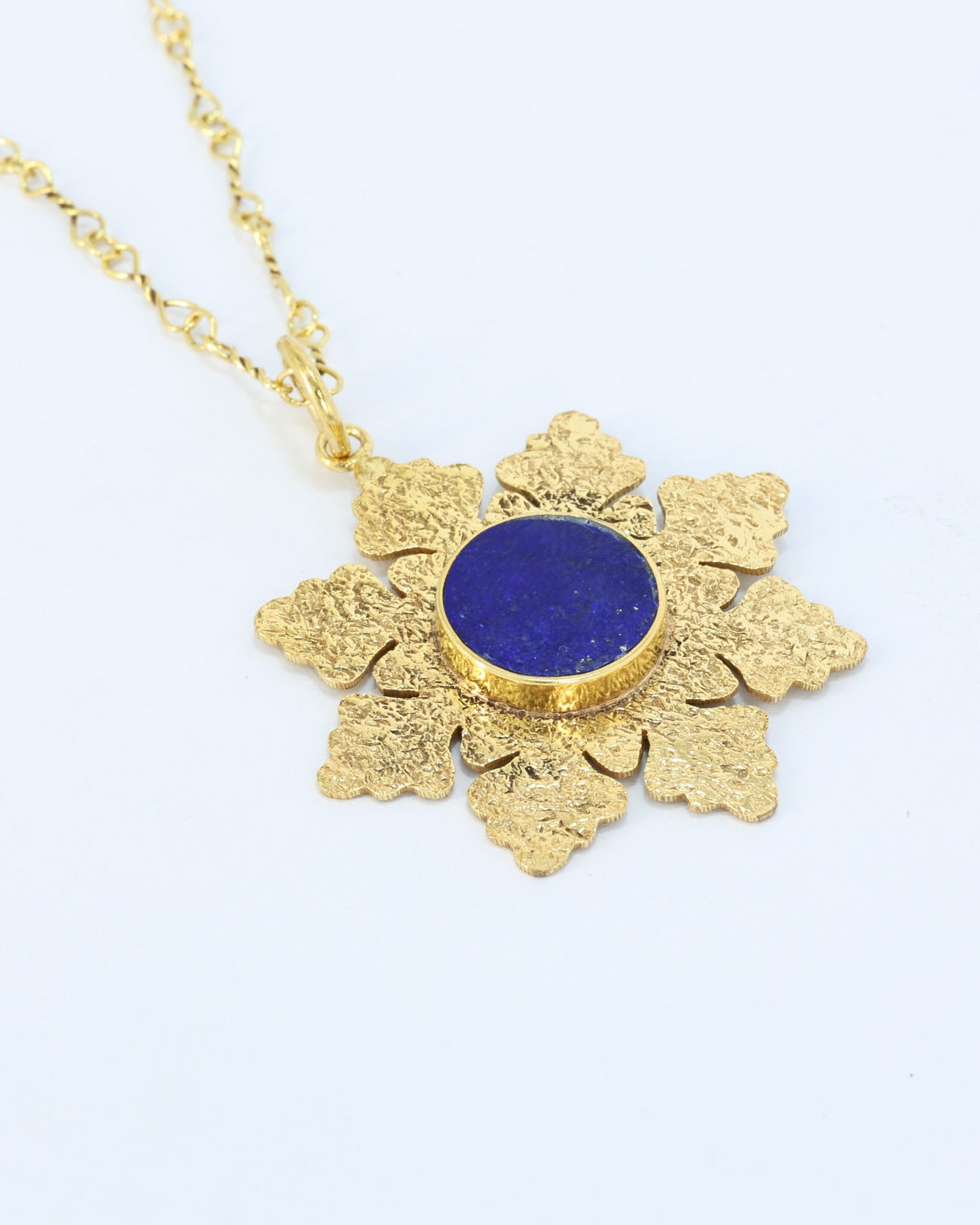 Shabnam Lapis Lazuli Gold Pendant Necklace