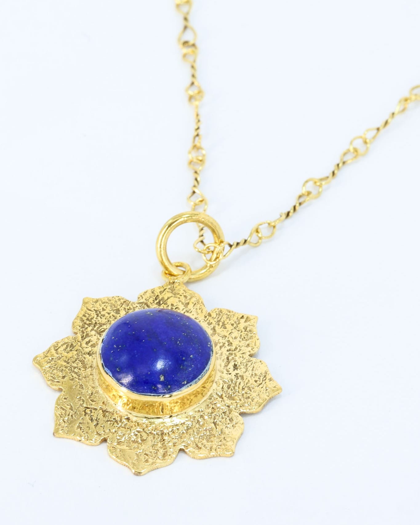 Shabnam Lapis Lazuli Gold Pendant Necklace