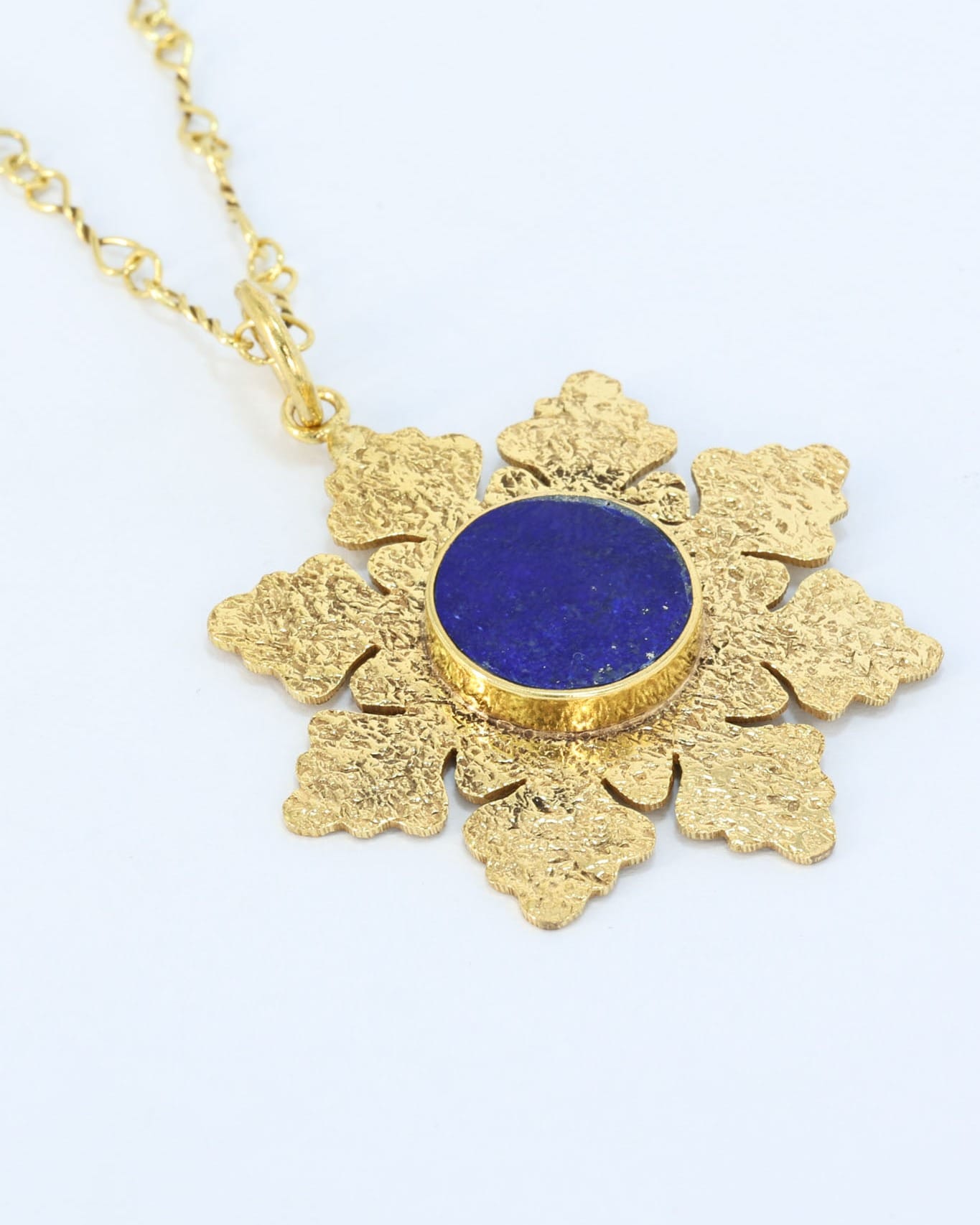 Shabnam Lapis Lazuli Gold Pendant Necklace