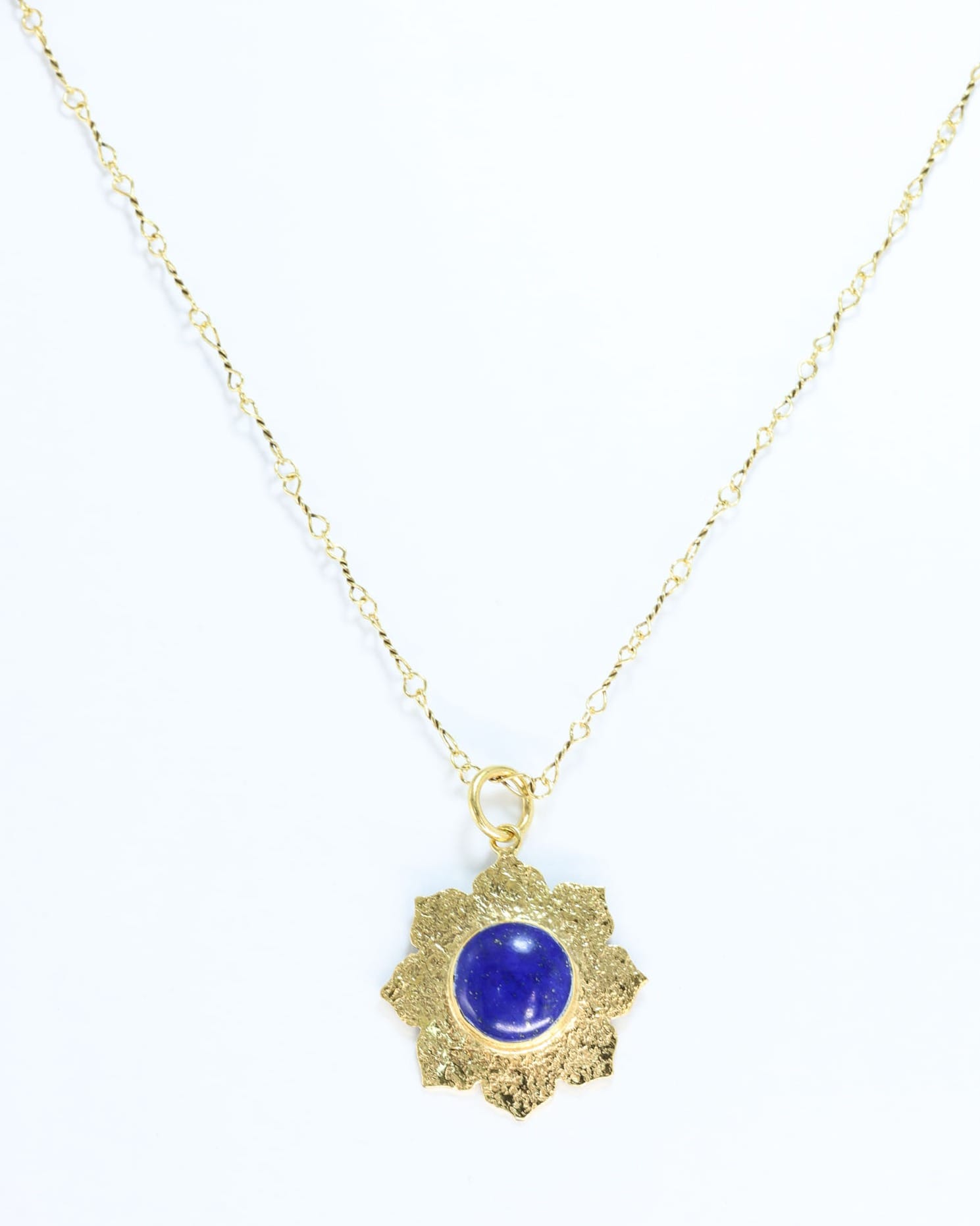 Shabnam Lapis Lazuli Gold Pendant Necklace
