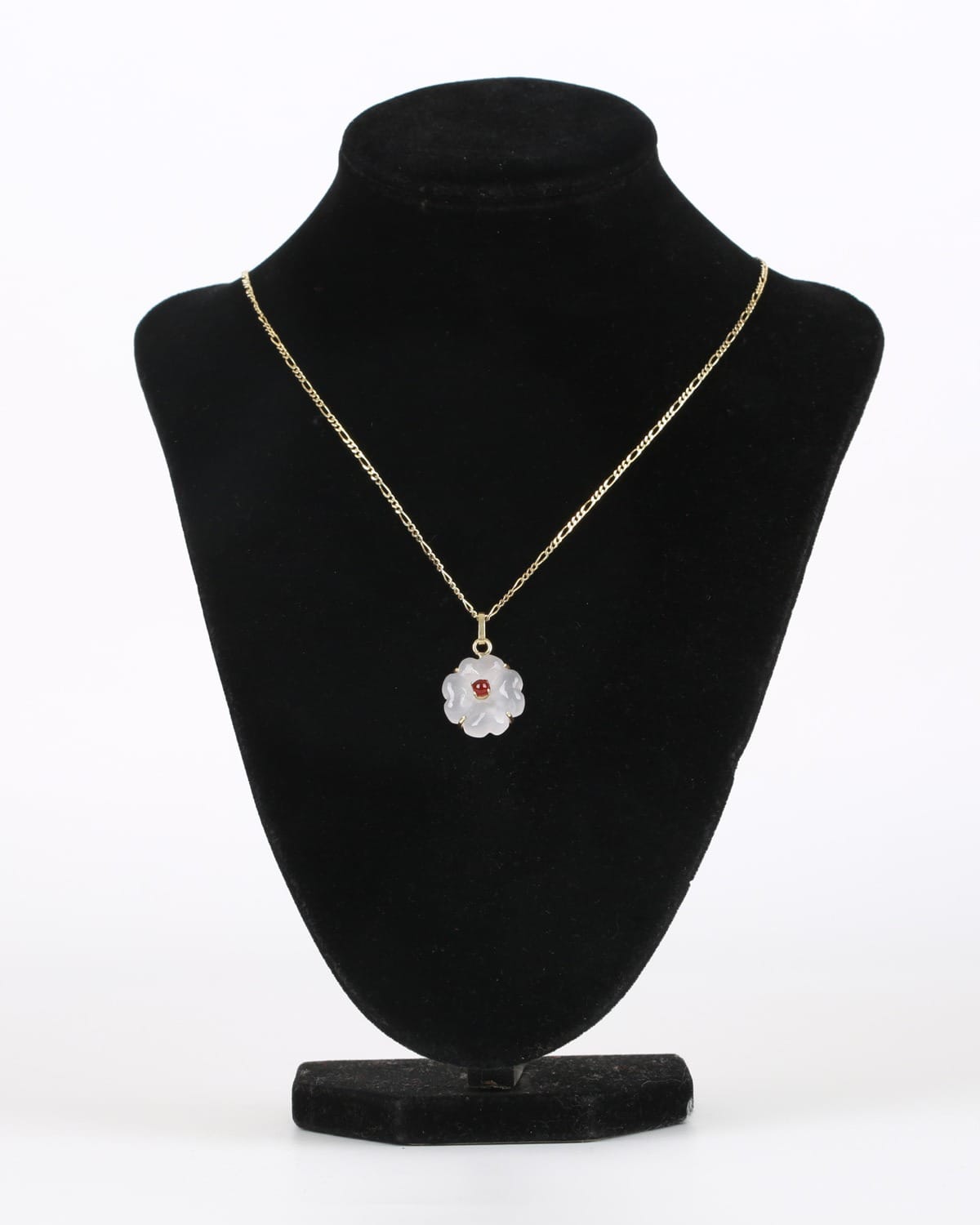 Flower Necklace with Pink Quartz