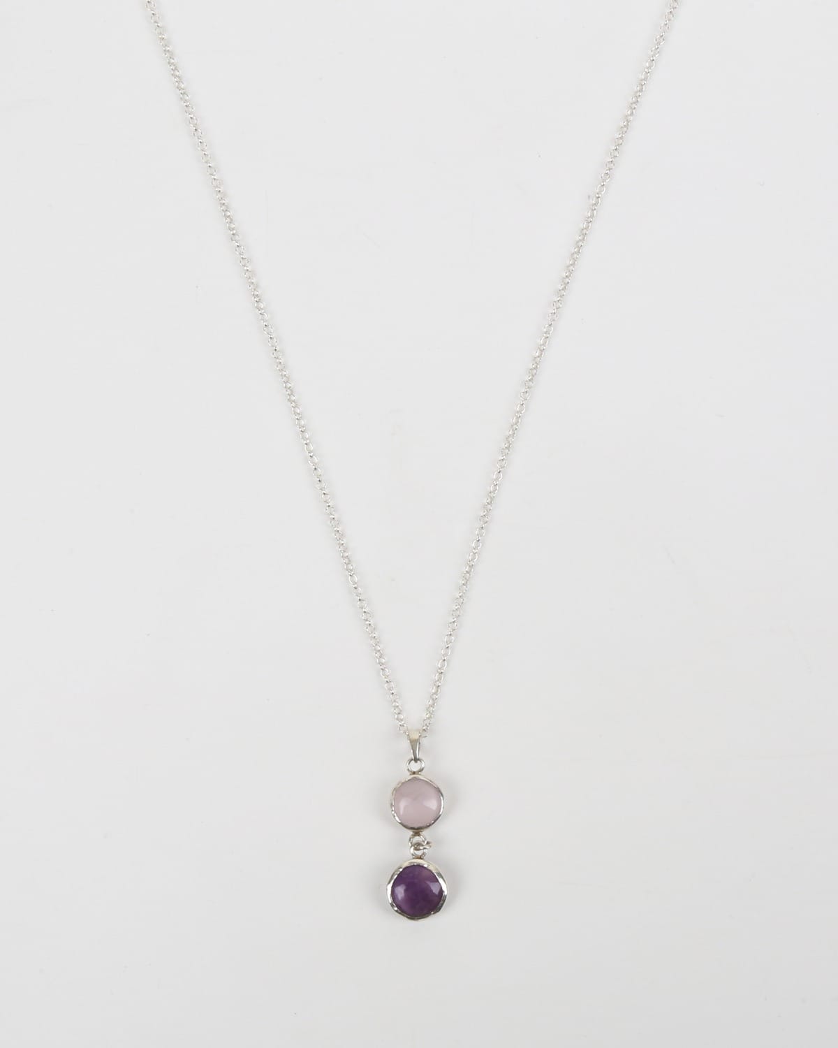Necklace with Rose Quartz & Amethyst