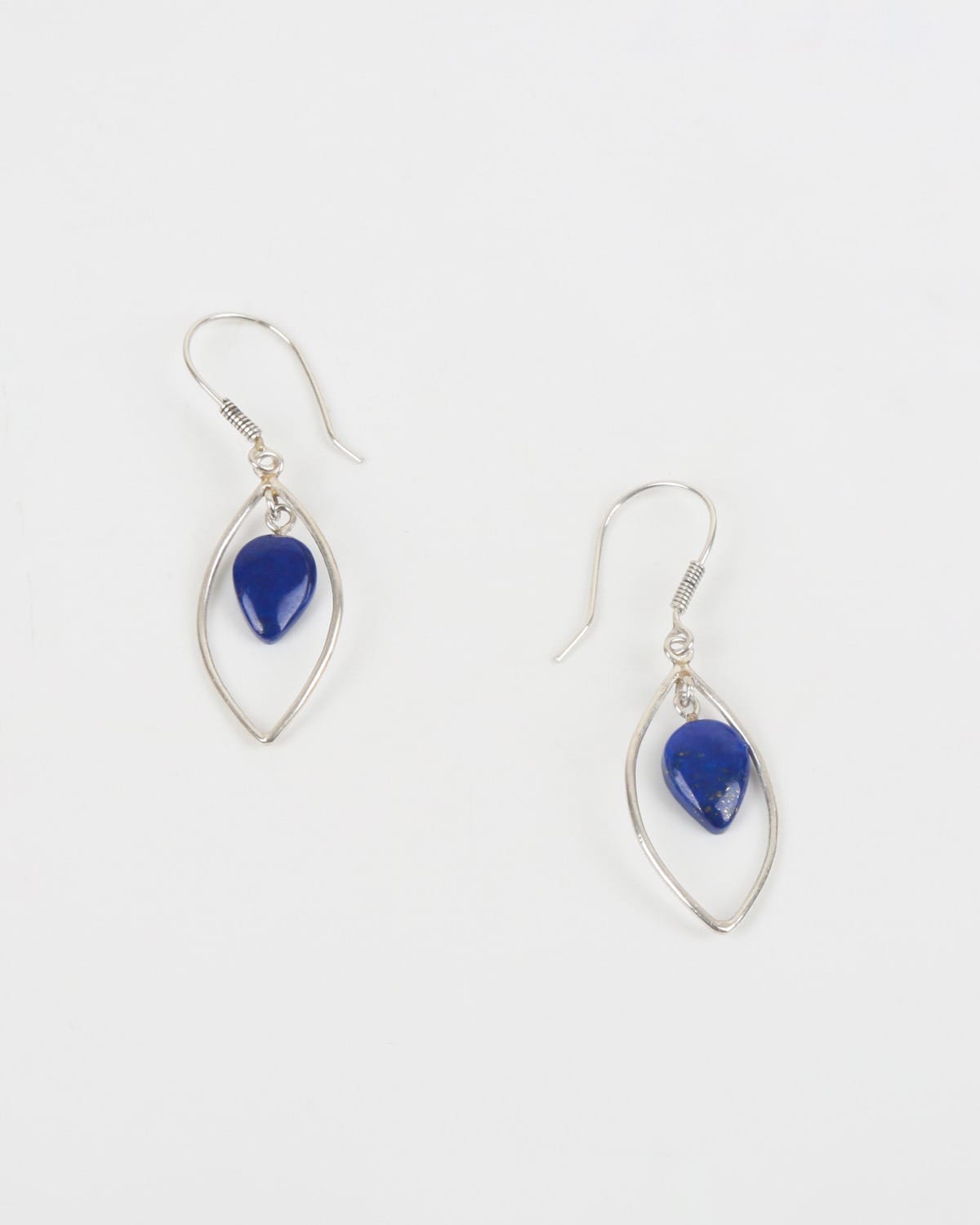 Silver Earrings with Blue Lapis – 925 Sterling Silver & Lapis Lazuli