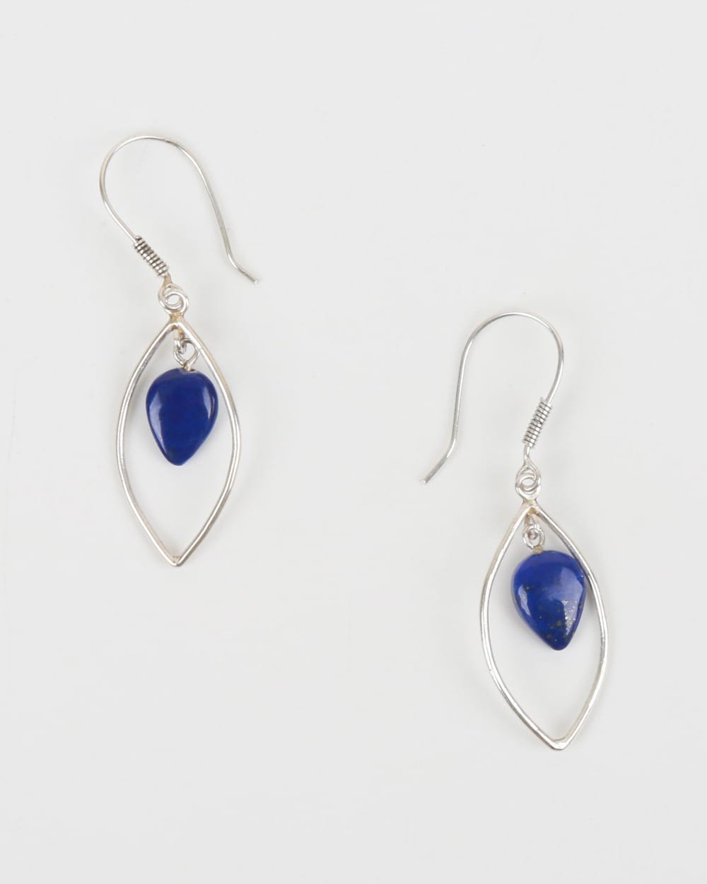 Silver Earrings with Blue Lapis – 925 Sterling Silver & Lapis Lazuli
