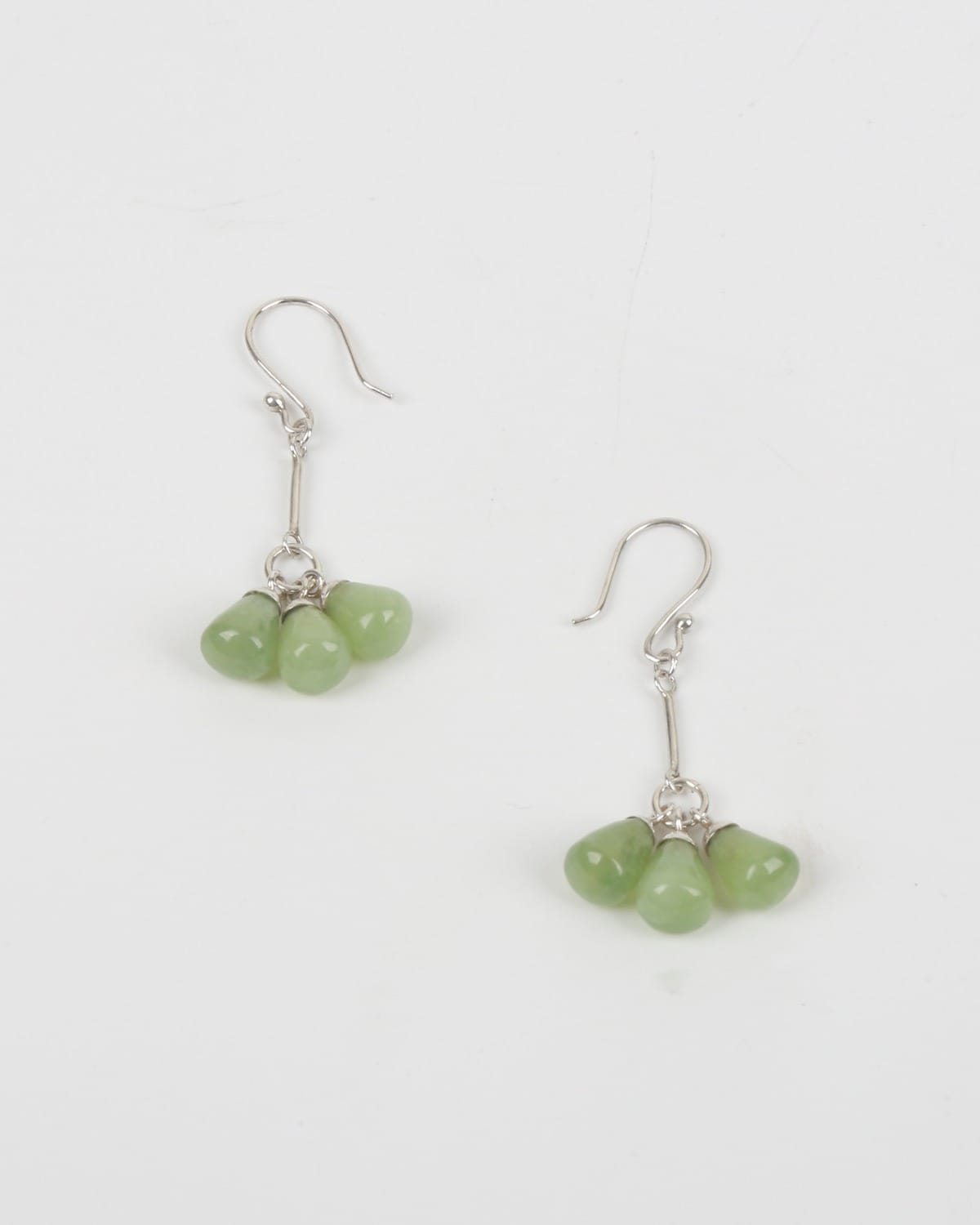 Bell Earrings with Light Green Shah Maqsoud Stone