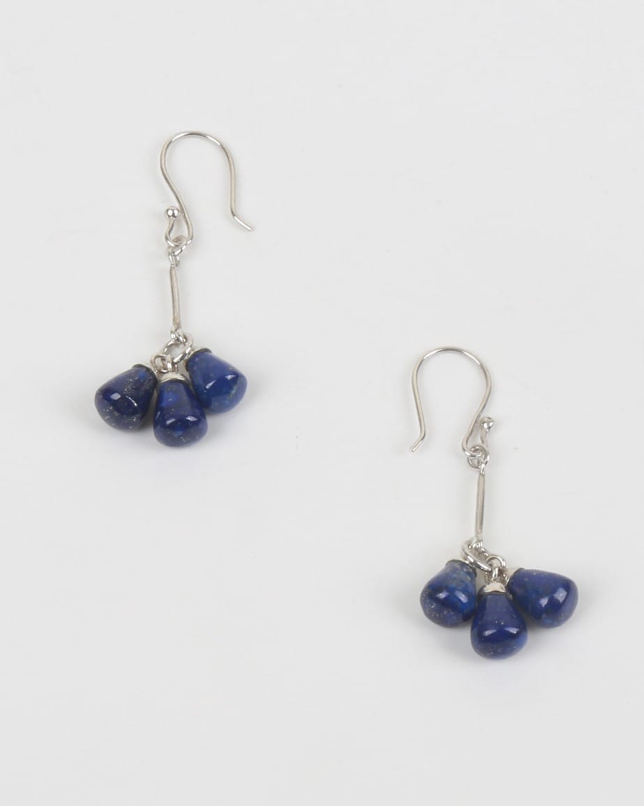Bell Earrings with Lapis Lazuli