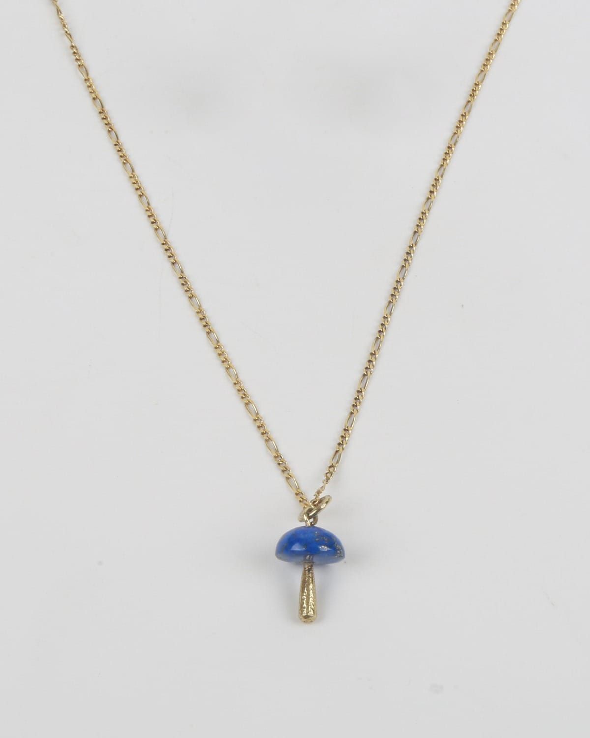 Necklace Set with Lapis Pendant & Flower Ring – Lapis Lazuli & Red Carnelian