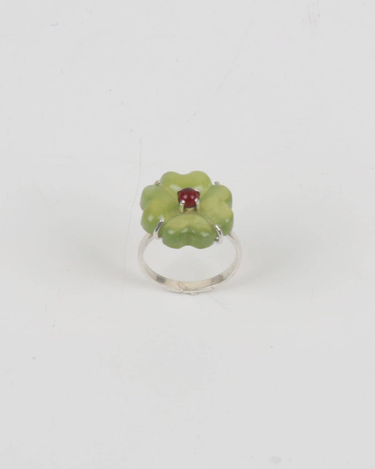 Flower Jewelry Set – Necklace, Ring, Bracelet, Earrings with Shah Maqsood Stone