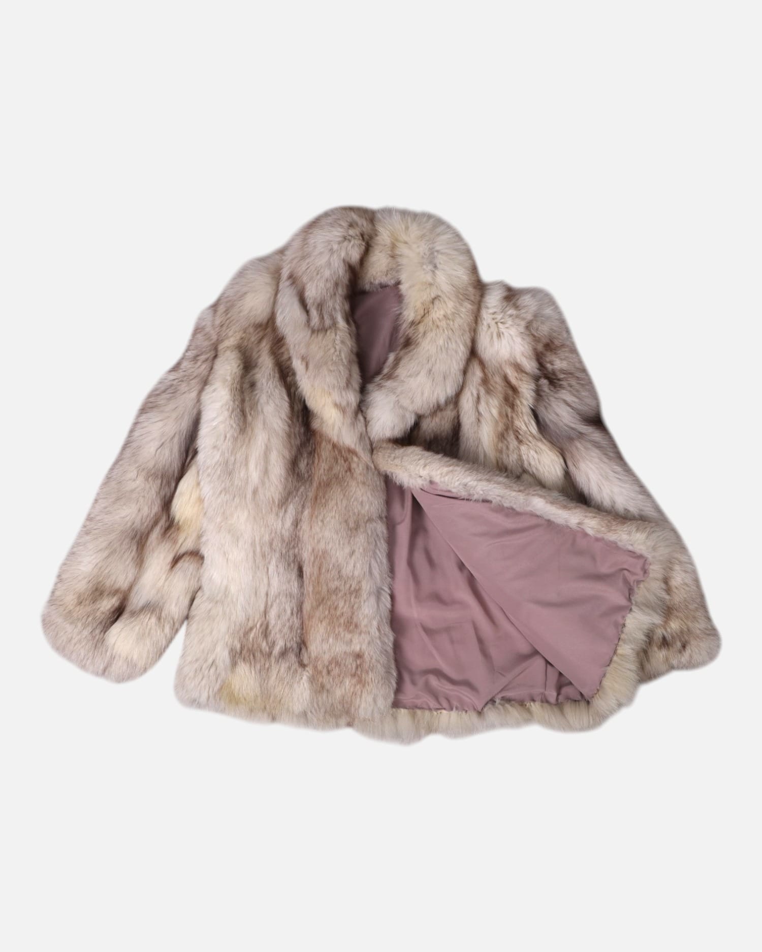 Premium Beige Rabbit Fur Coat