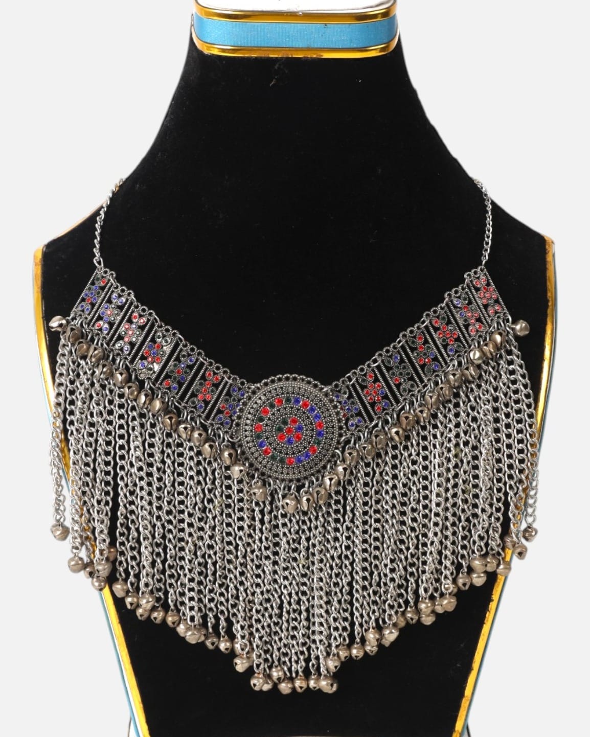 Colorful Stone Choker & Headpiece Set