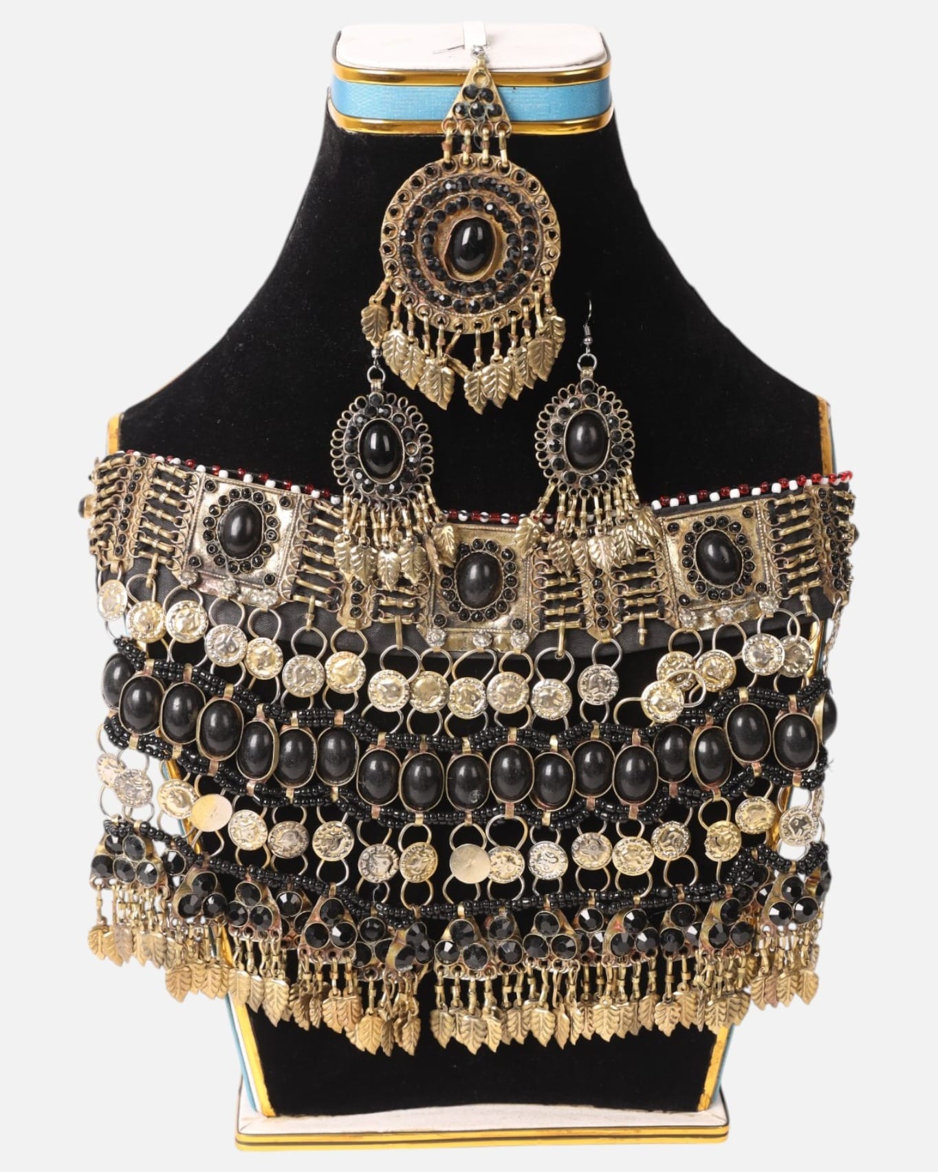 Kuchi Black Gemstone Jewelry Set