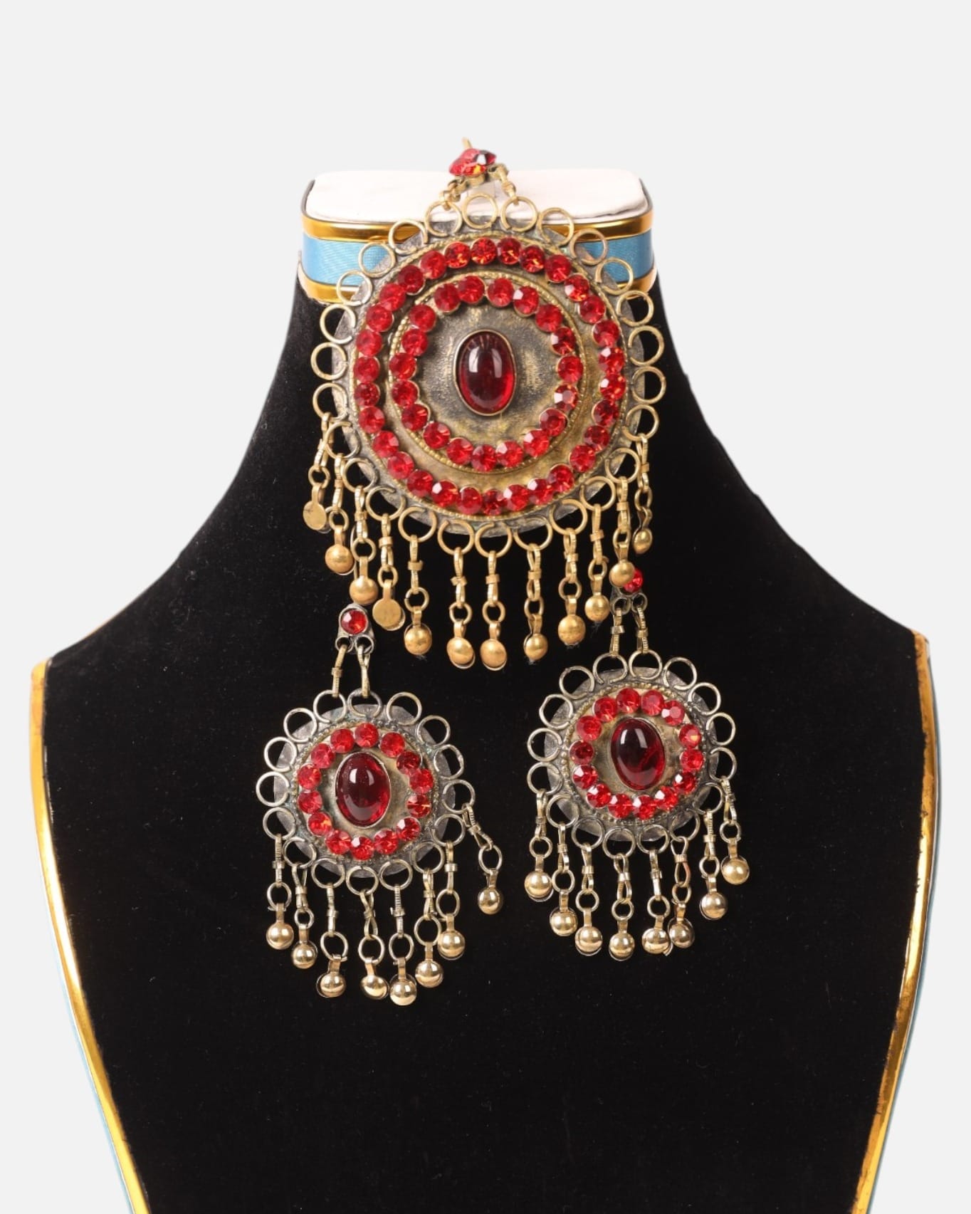 Kuchi Tribal Ruby Jewelry Set