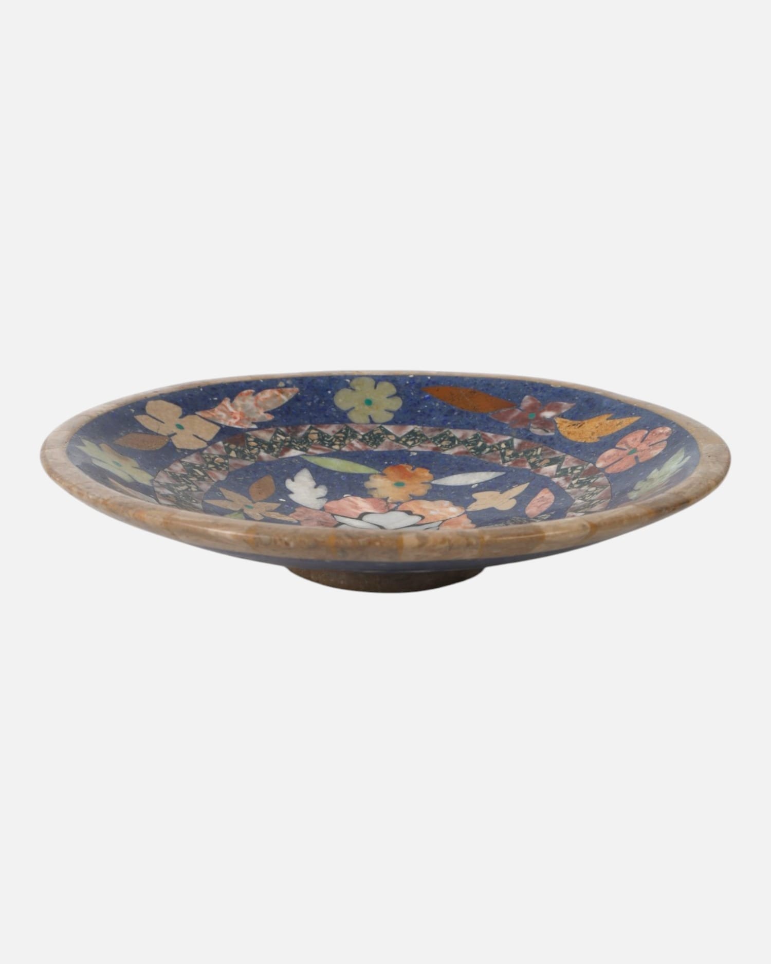 Handcrafted Plate with Mixed Natural Stones