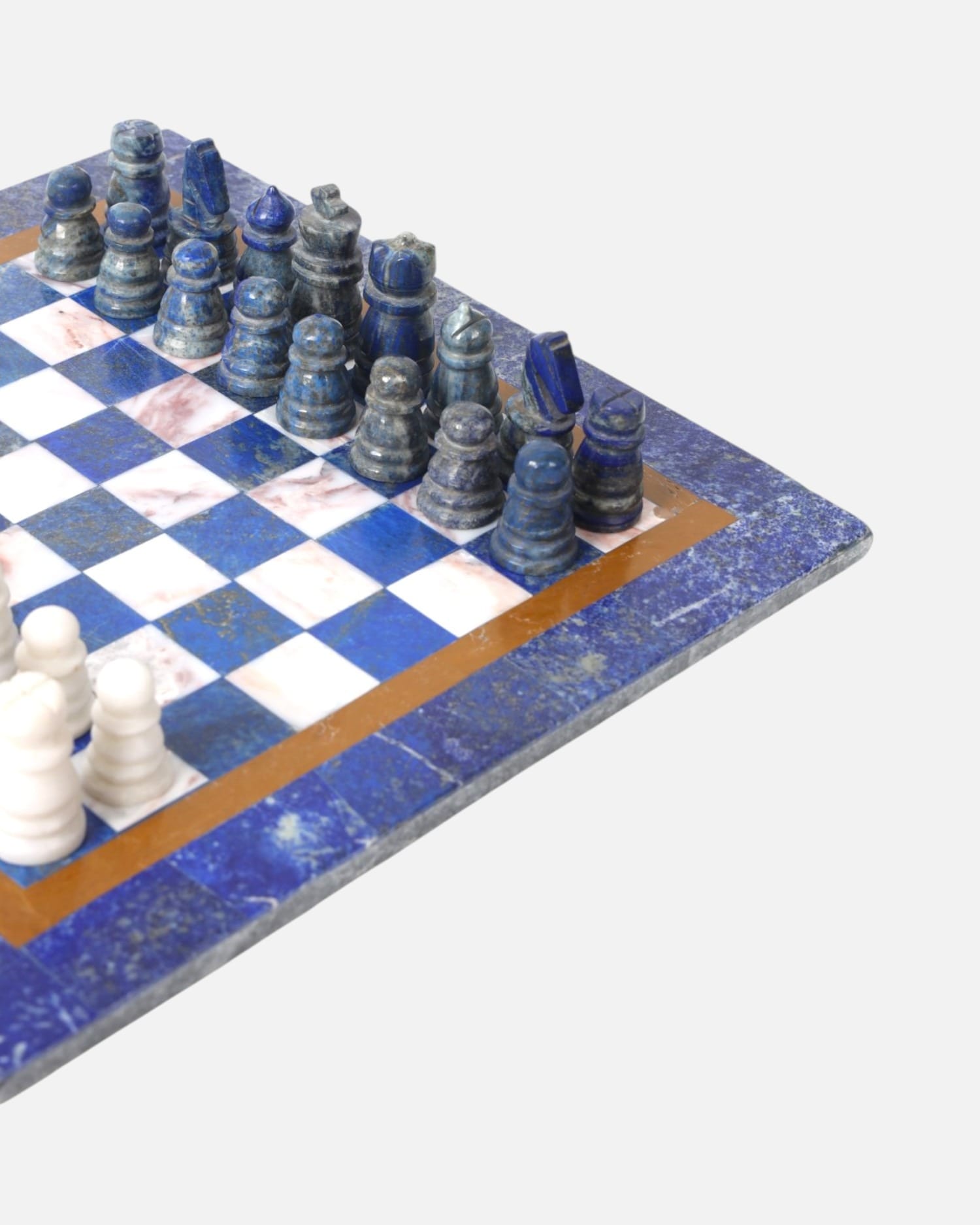 Lapis Stone Chess Set Crafted