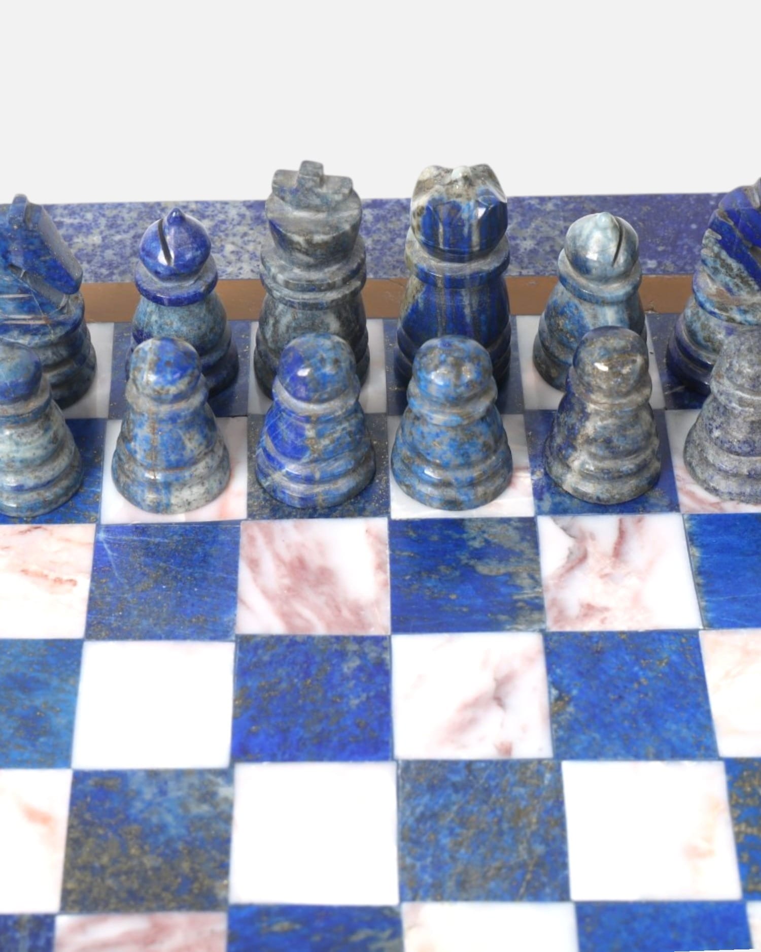 Lapis Stone Chess Set Crafted