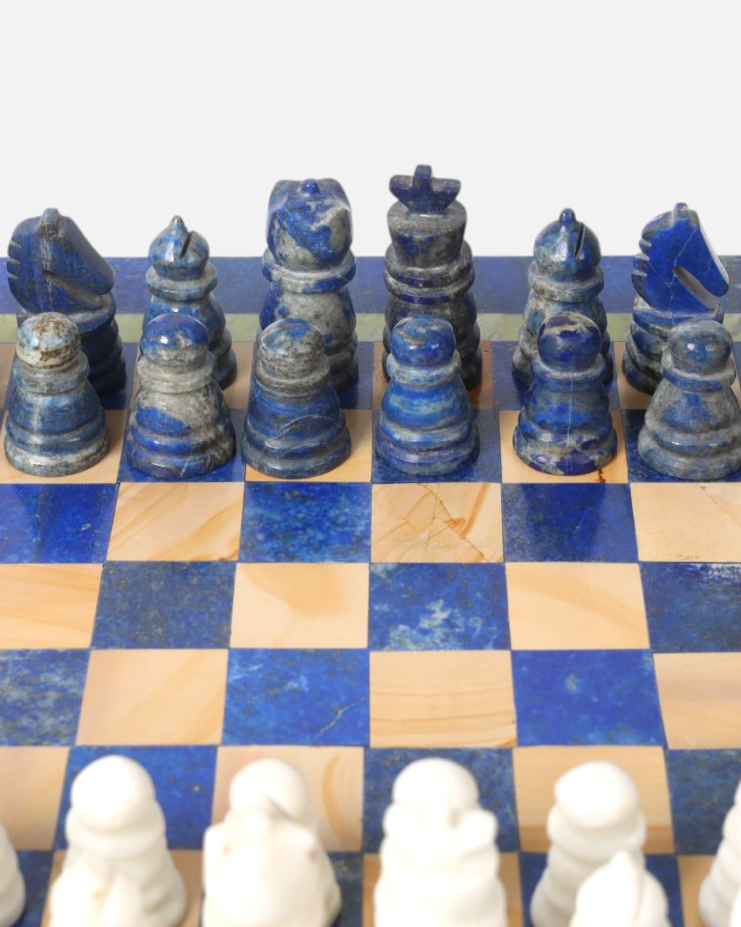 Premium Lapis Stone Chess Set