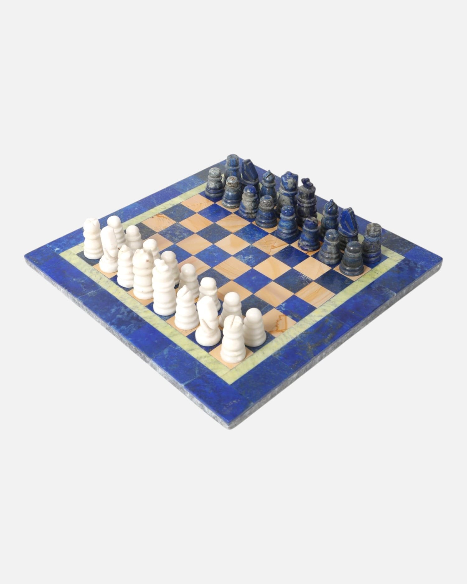 Premium Lapis Stone Chess Set