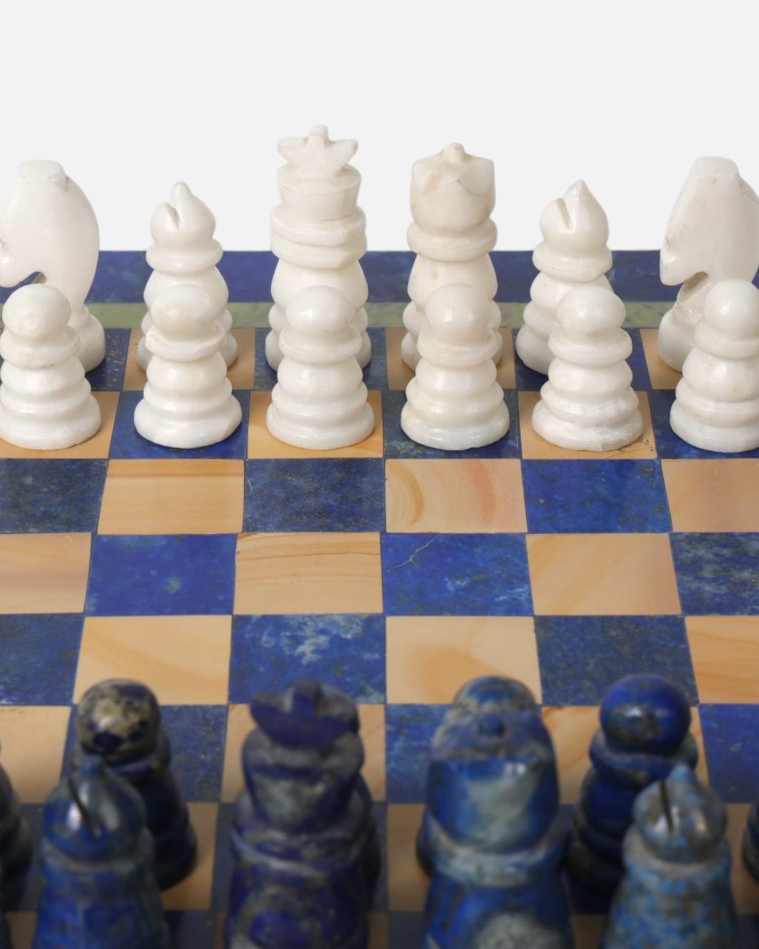 Premium Lapis Stone Chess Set