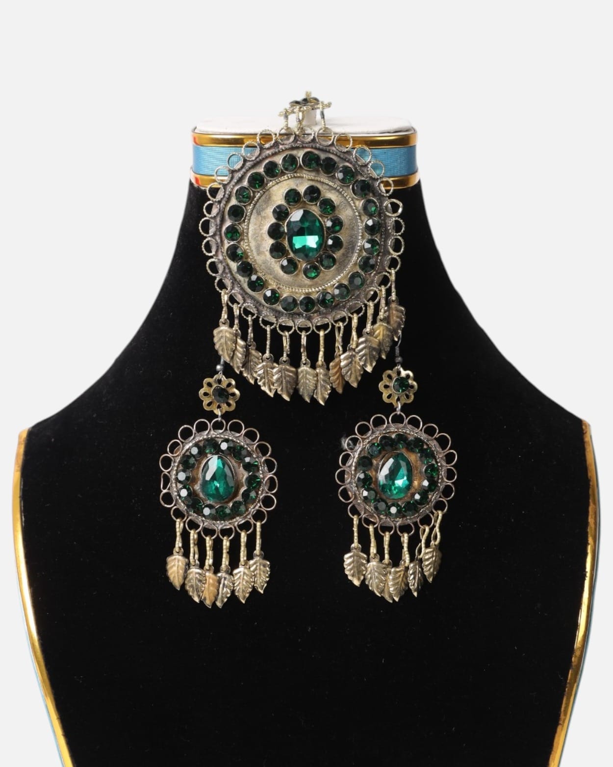 Emerald Green Gemstone Jewellery  Set