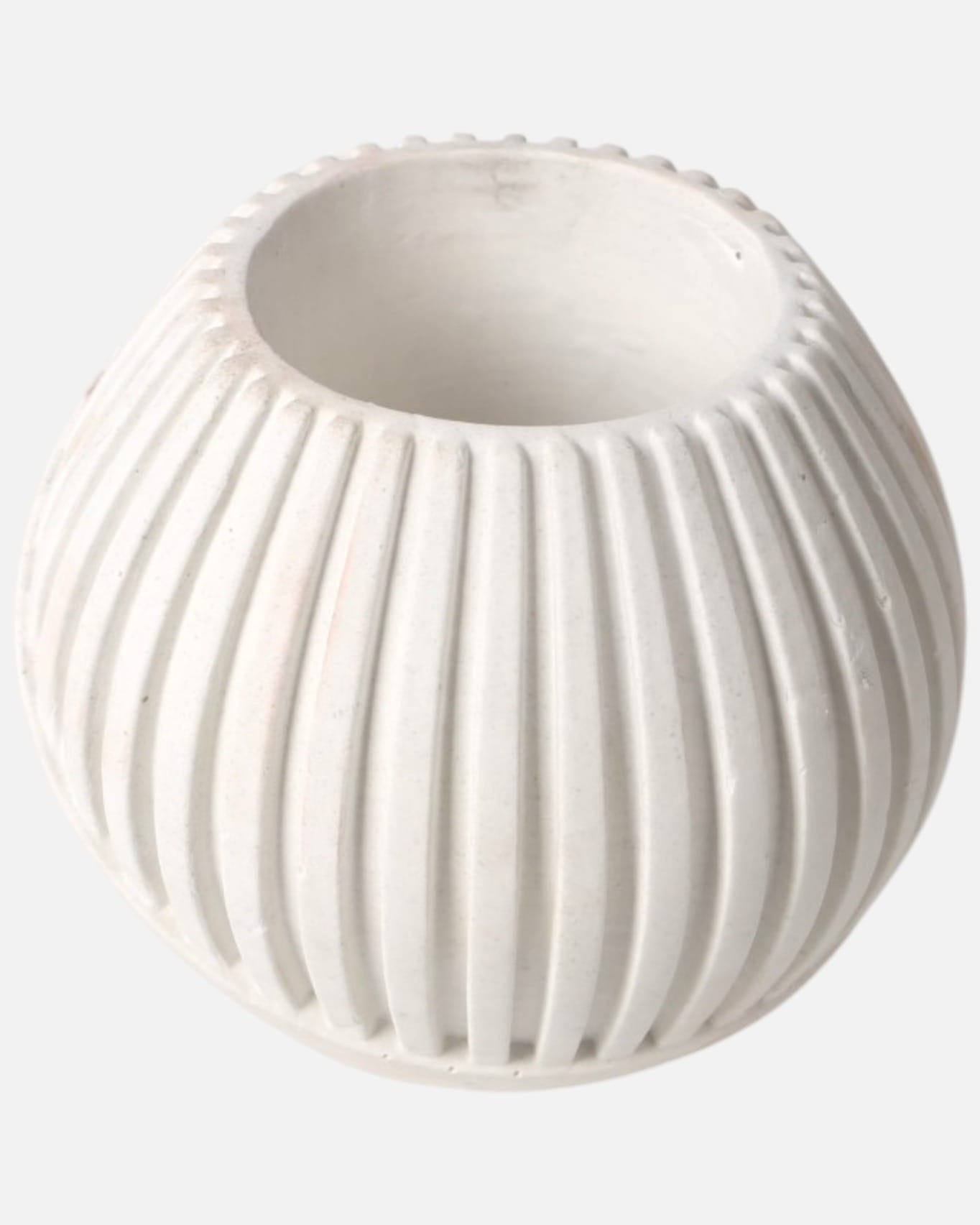 Handcrafted Round Vase – Resin and Stone Design
