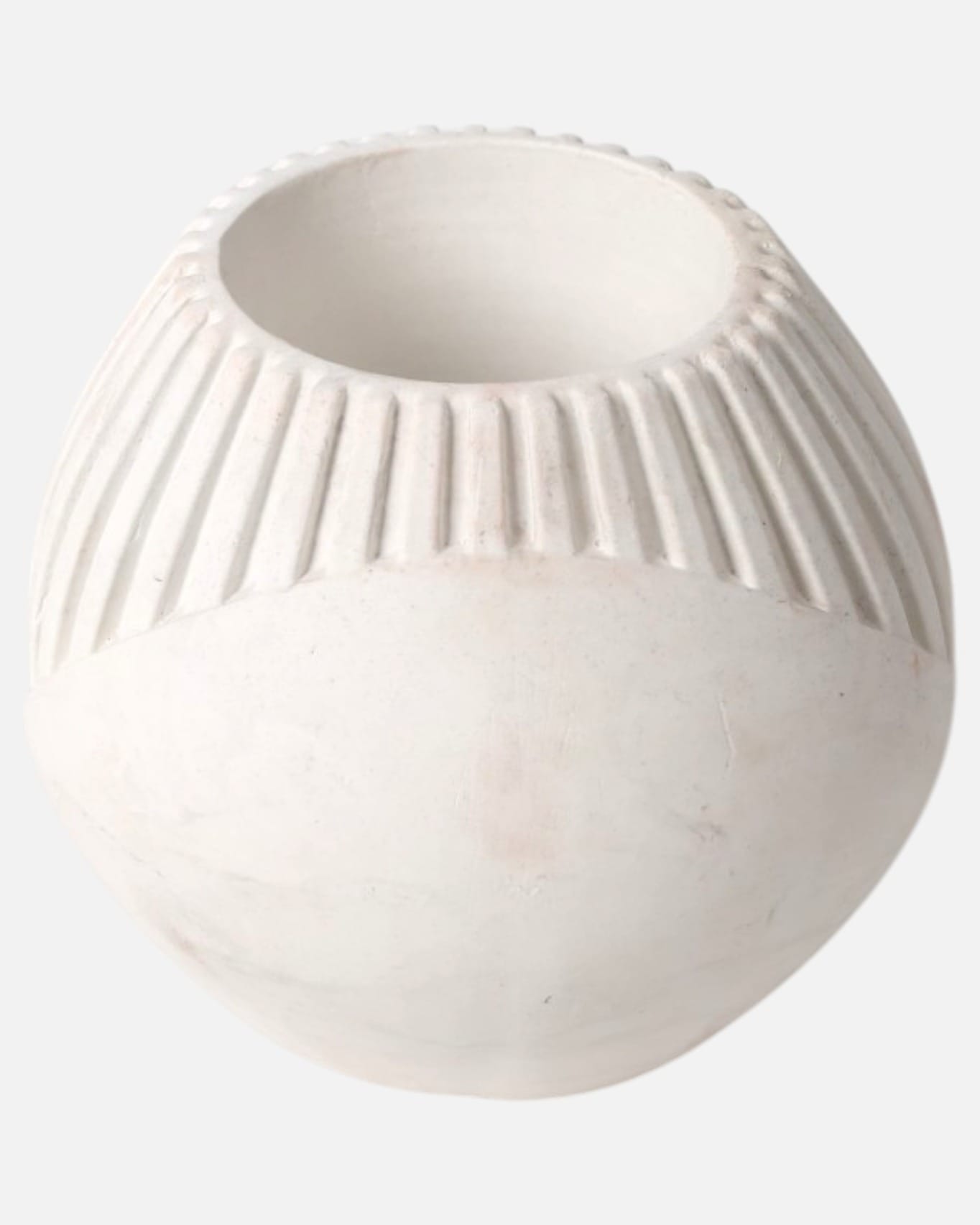Handcrafted Round Vase – Resin and Stone Design