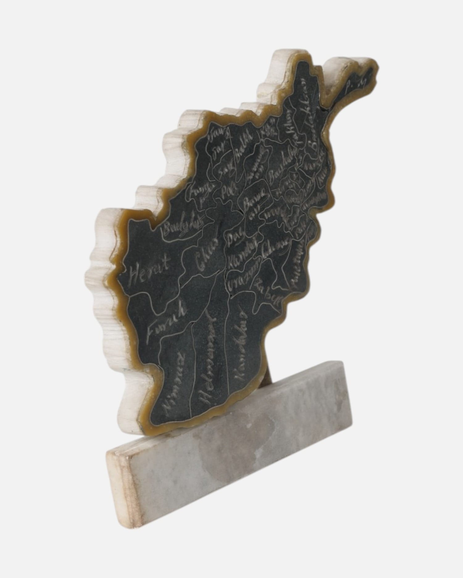 Afghanistan Detailed Map Handmade Decorative Piece