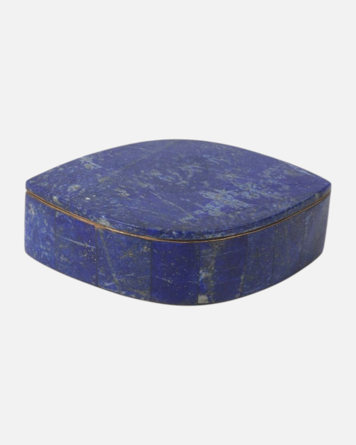 Lapis Stone Jewelry Box Classic Smooth Design