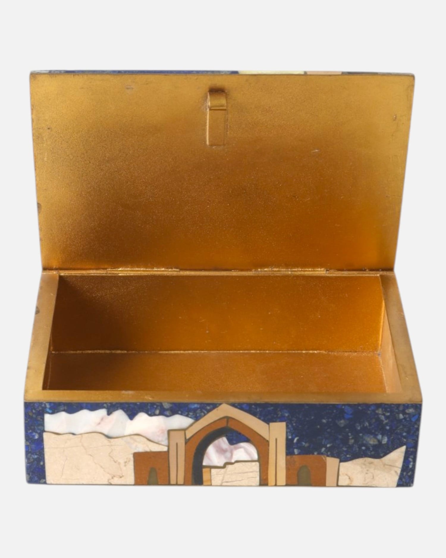 Afghan Landscape Jewelry Box Lapis