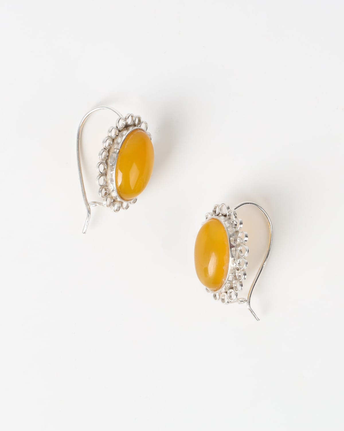 Yellow Agate Sun Set – 925 Silver Necklace, Earrings & Bracelet