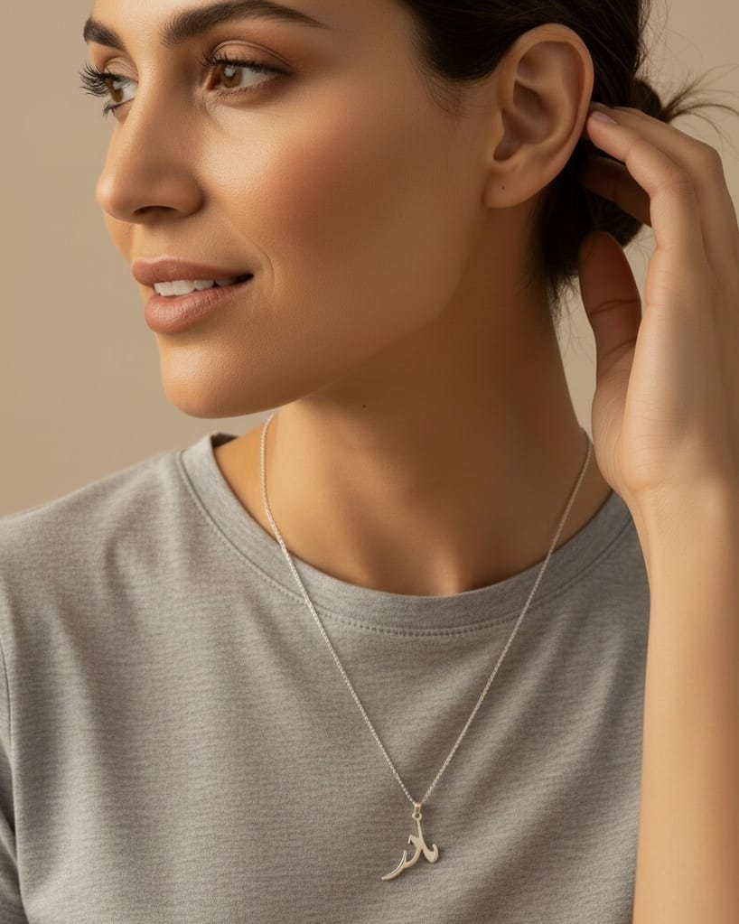 Mother Script Necklace – 925 Silver