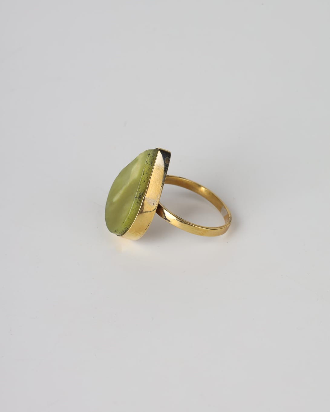 Teardrop Ring – Bronze Minimal Design Shah Maqsood
