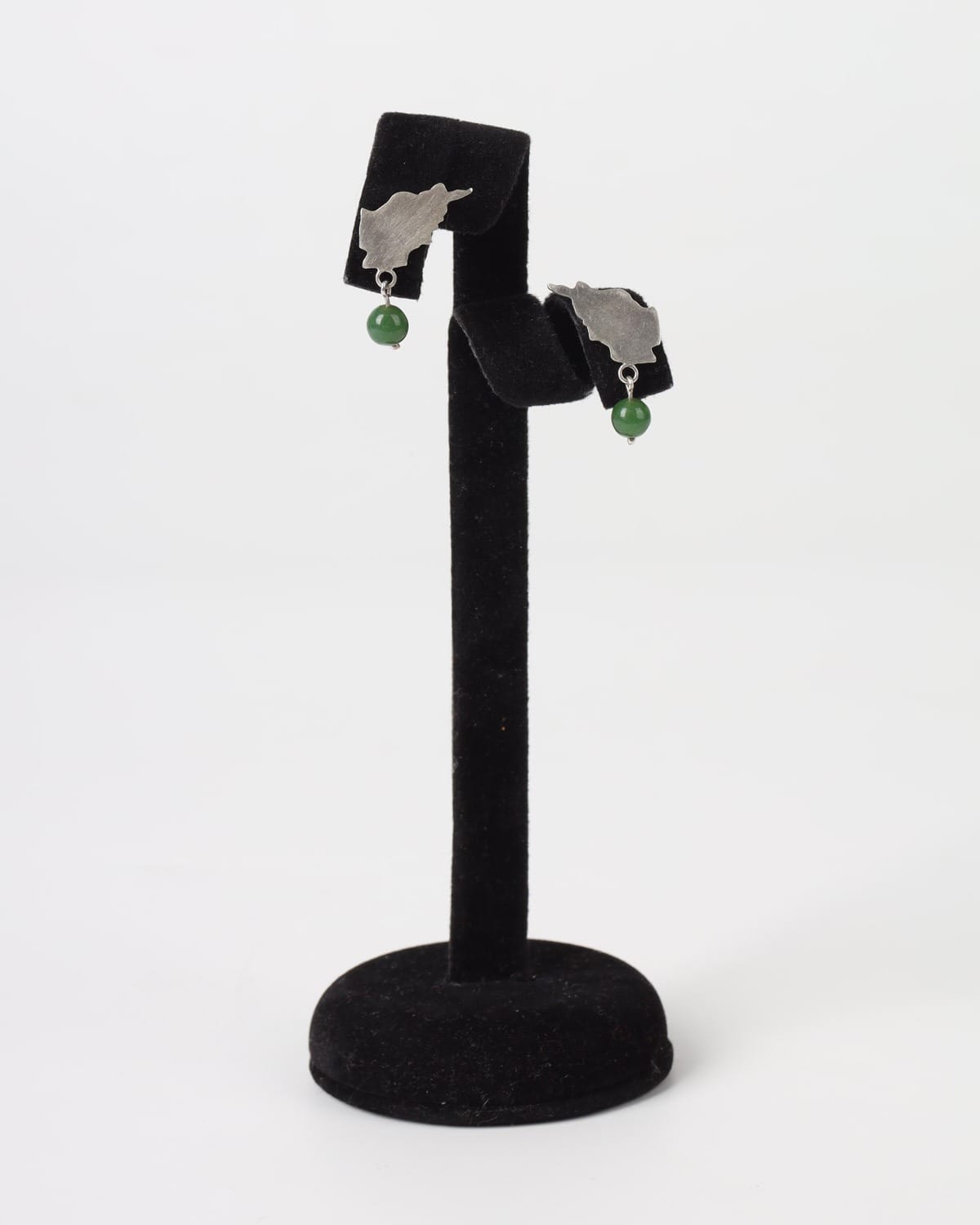 Green Bead Drop Earrings – Afghanistan map