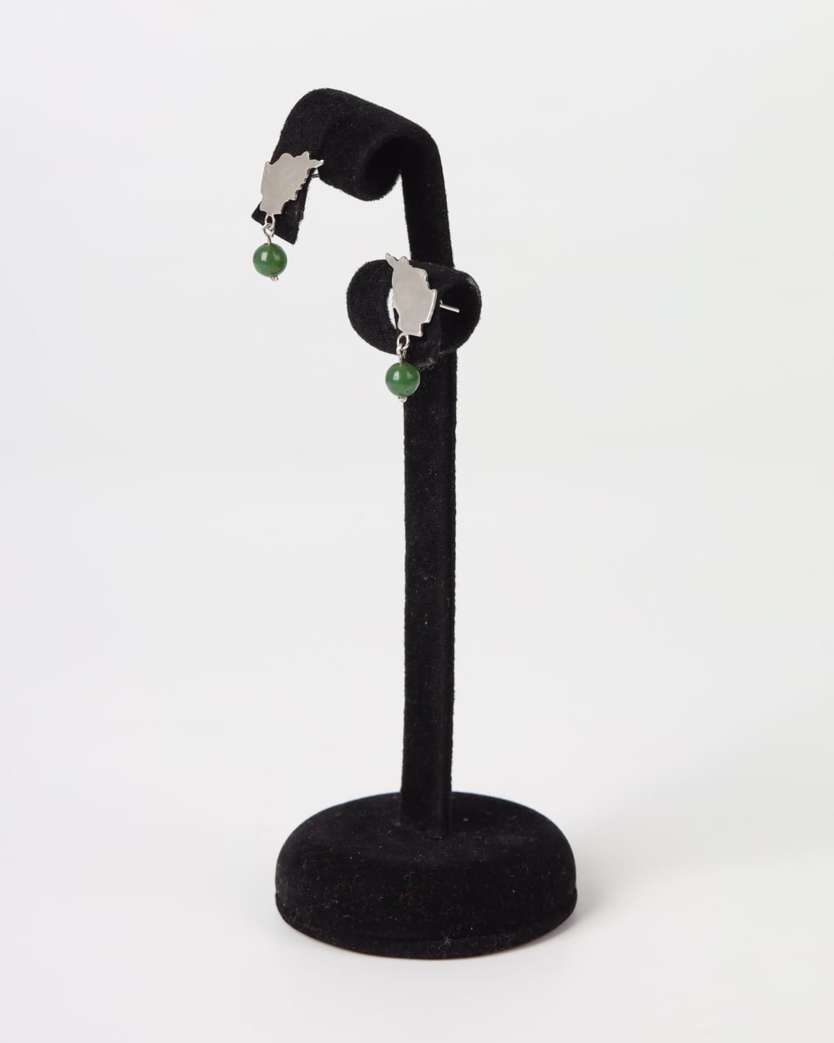 Green Bead Drop Earrings – Afghanistan map