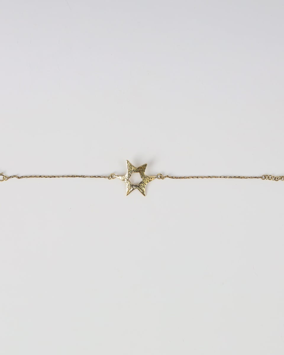 Star Bracelet – Minimal Bronze Adjustable Chain