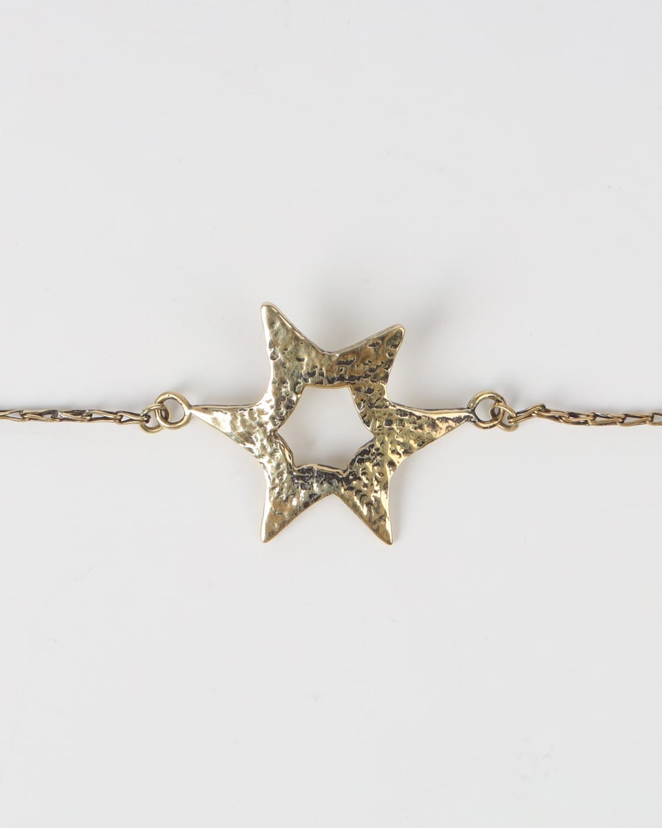 Star Bracelet – Minimal Bronze Adjustable Chain