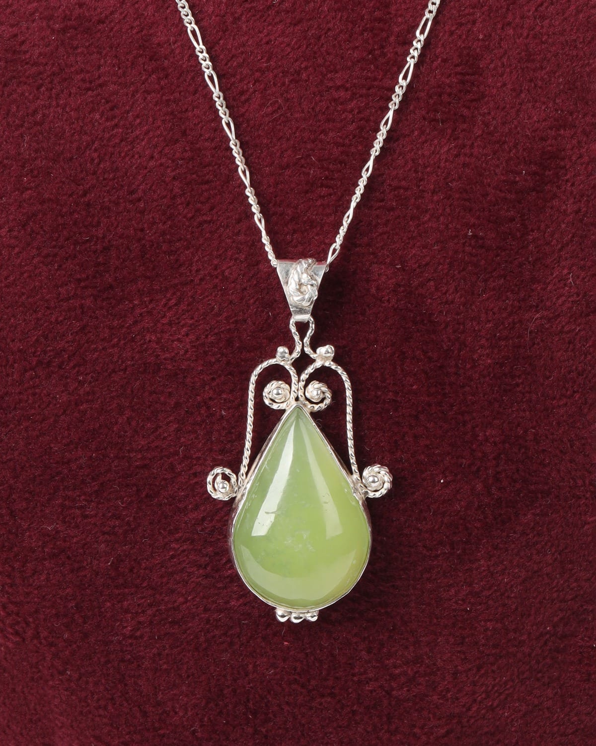 Shah Maqsood Teardrop Pendant Necklace – 925 Sterling Silver