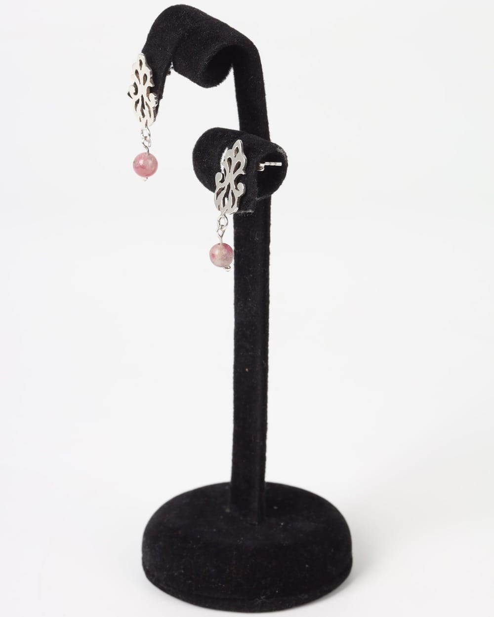Rose Quartz Earrings in 925 Sterling Silver