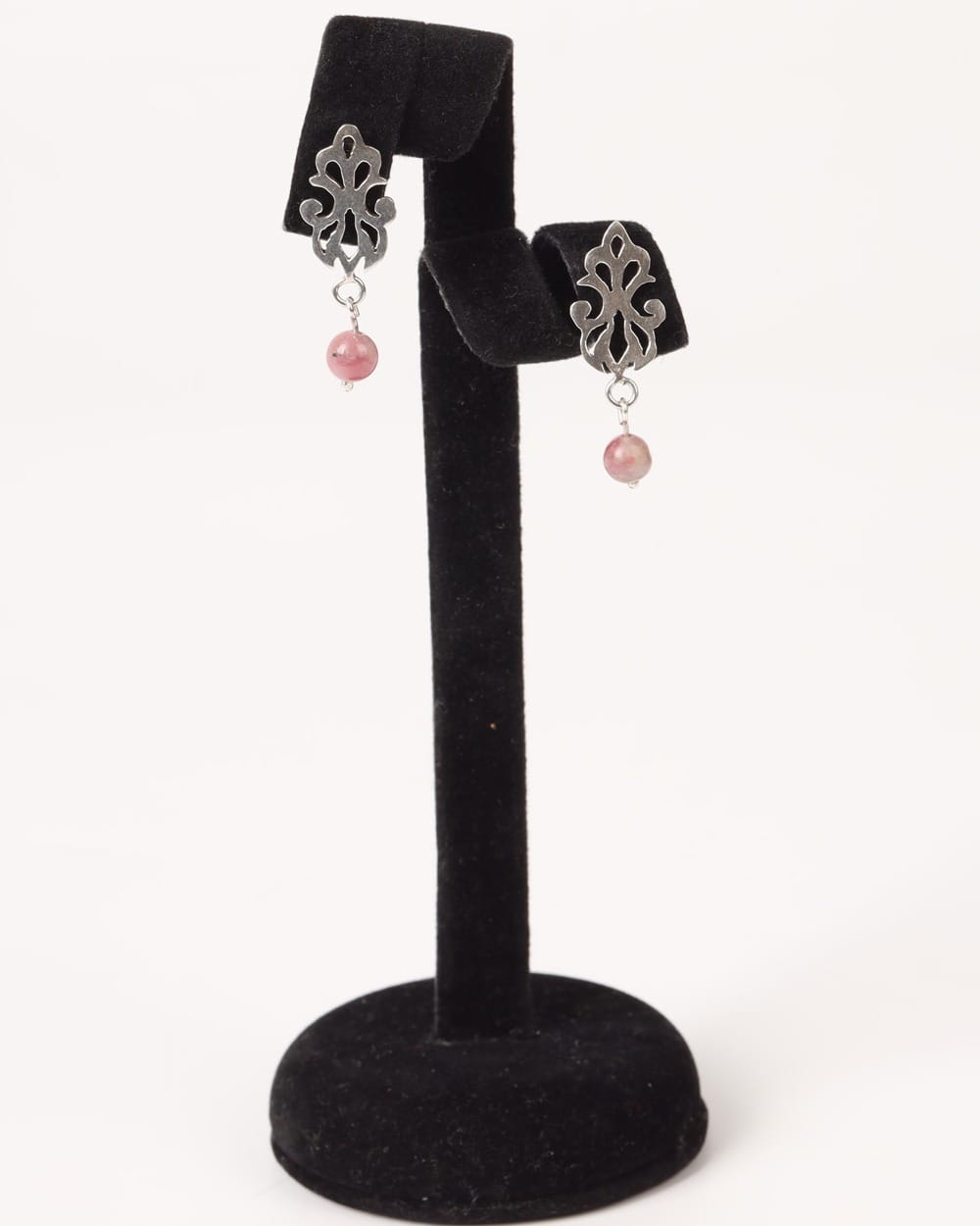 Rose Quartz Earrings in 925 Sterling Silver