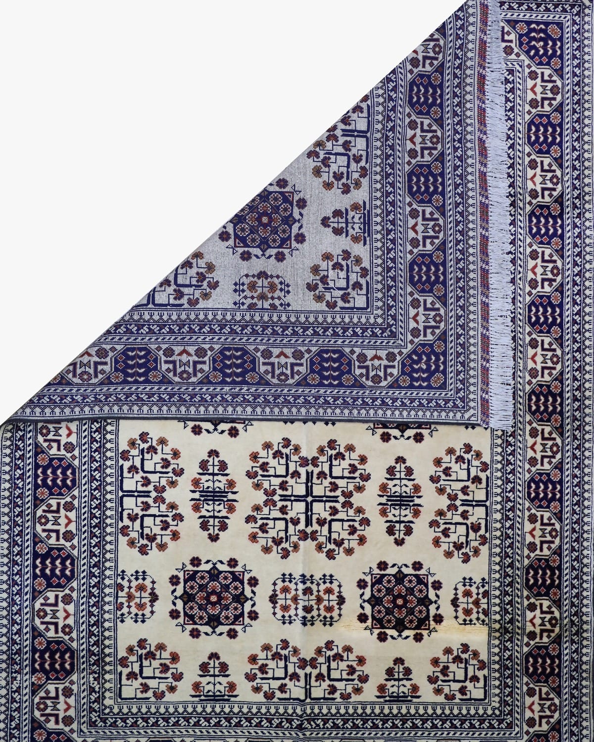 Handmade Bukhara Design Wool Carpet