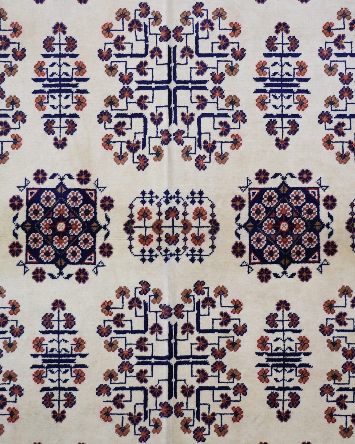 Handmade Bukhara Design Wool Carpet