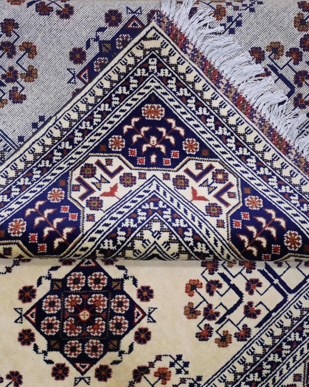 Handmade Bukhara Design Wool Carpet