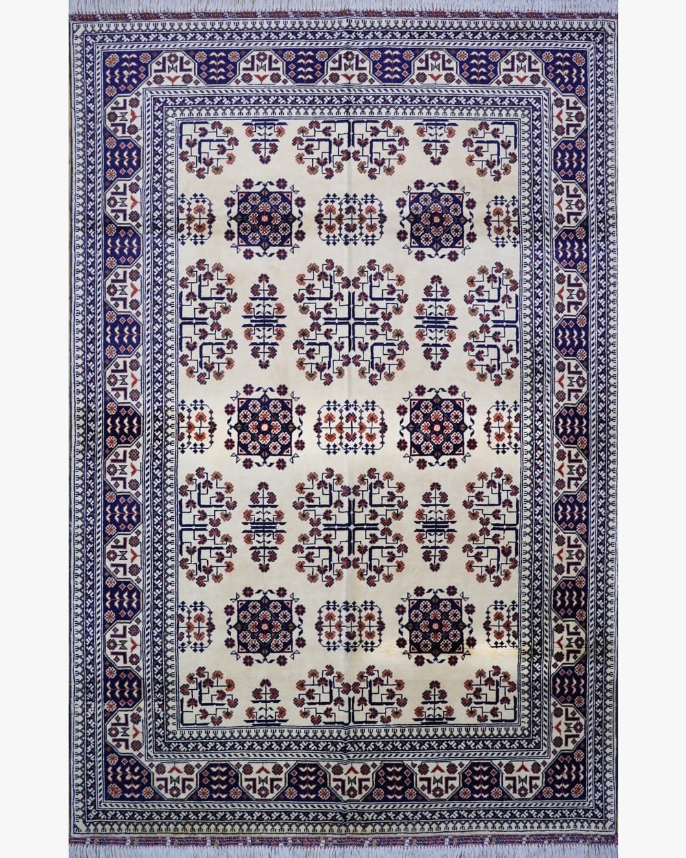 Handmade Bukhara Design Wool Carpet