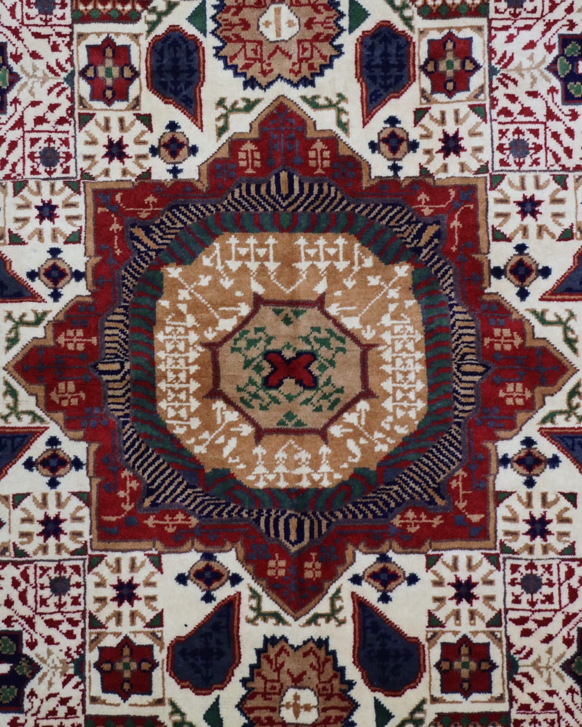 Handmade Mumluk Design Pure Wool Rug For Living Room