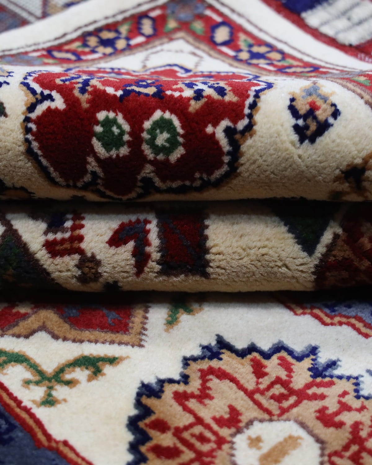 Handmade Mumluk Design Pure Wool Rug For Living Room